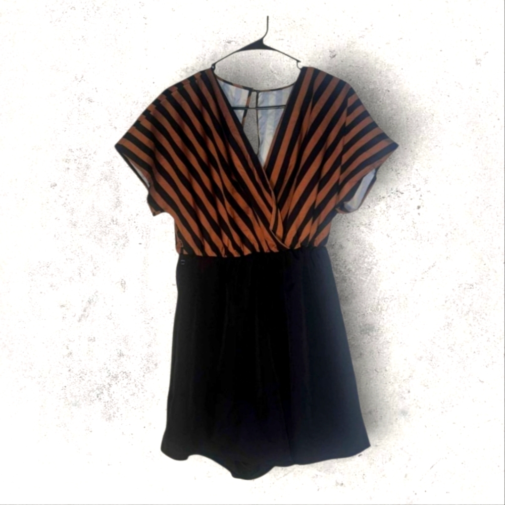 Shein Black & Brown Romper - Picture 2 of 4